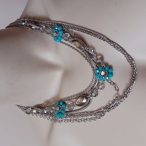 Vera Wang 6 Strand Necklace and Matching Earrings